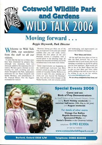 Infoprospekt: Wild Talk 2006. 