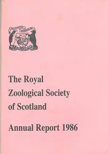 Annual Report 1986 mit Tierbestandsliste des Edinburgher Zoo. 