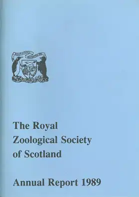Annual Report 1989 mit Tierbestandsliste des Edinburgher Zoo. 