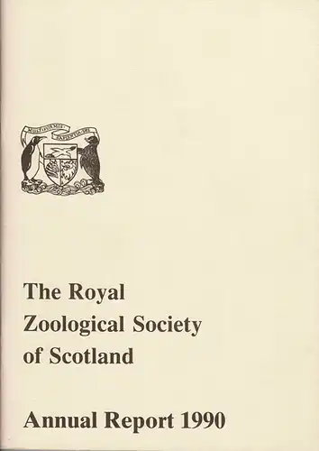 Annual Report 1990 mit Tierbestandsliste des Edinburgher Zoo. 