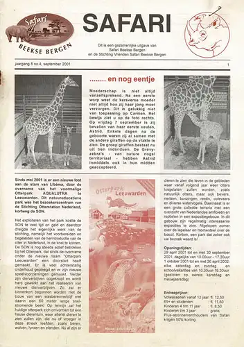 Safari. Jaargang 8, no. 4, september 2001. 