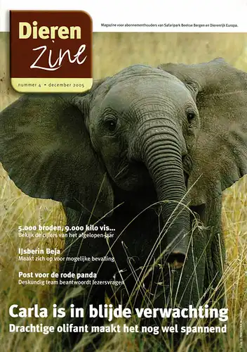 Dierenzine. Nummer 4, december 2005. magazine voor abonnementhouders van Safaripark Beekse Bergen en Dierenrijk. 