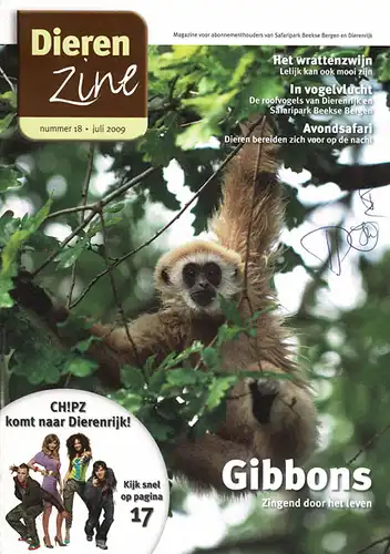 Dierenzine. Nummer 18, juli 2009. magazine voor abonnementhouders van Safaripark Beekse Bergen en Dierenrijk. 