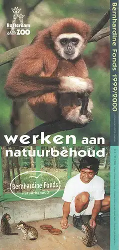 Infoflyer "Werken aan natuurbehoud" Bernhadine Fonds. 