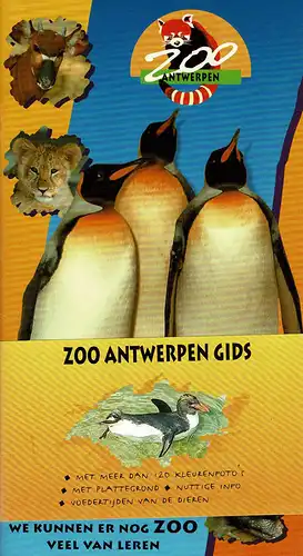 Zooführer mit Lageplan und Banderole (Pinguine). 