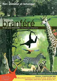 Parc animalier et botanique. Un parc pour s'emerveiller, une ecole pour comprendre (Watussi-Rind als roter Umriss). 