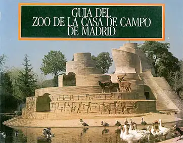 Guía del Zoo de la casa de campo de Madrid, Mufflon/Ibex-Anlage, 3. Auflage (Zusammenfassung auf der Rückseite in es, de, en, frz und arab). 
