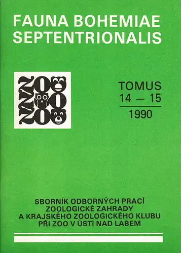 Fauna Bohemiae Septentrionalis (Tomus 14-15, 1990). 