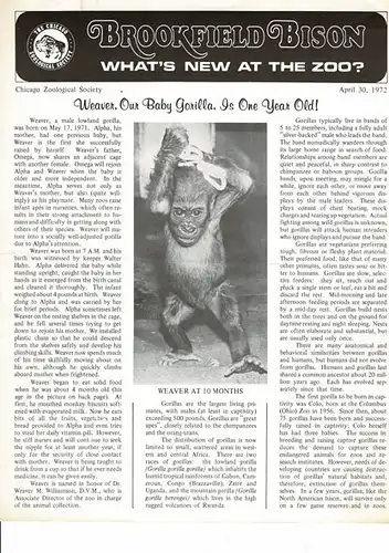 Chicago Zoological Society, BISON (April 30, 1972). 