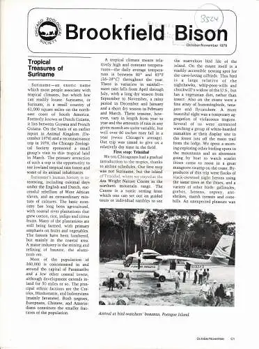 Chicago Zoological Society, BISON (October/November, 1979). 