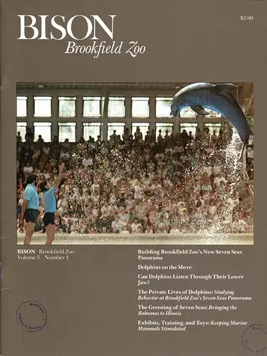 Chicago Zoological Society, BISON, Volume 3, No.1. 