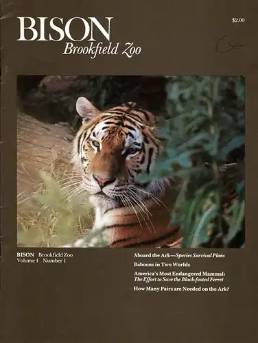 Chicago Zoological Society, BISON, Volume 4, No.1. 