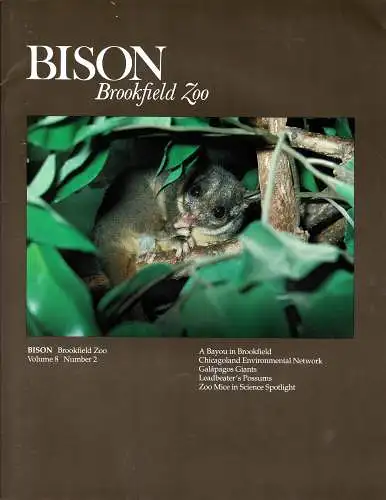 Chicago Zoological Society, BISON (Vol. 8, No. 2). 