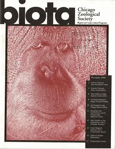 Chicago Zoological Society, biota, November 2000 - Report on Conservation Programs. 