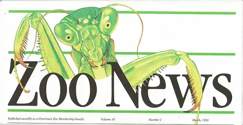 Zoo News, March 1993. 