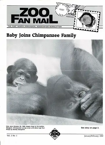 Zoo Fan Mail, Vol. 2, No. 1, Jan/Feb. 1990. 