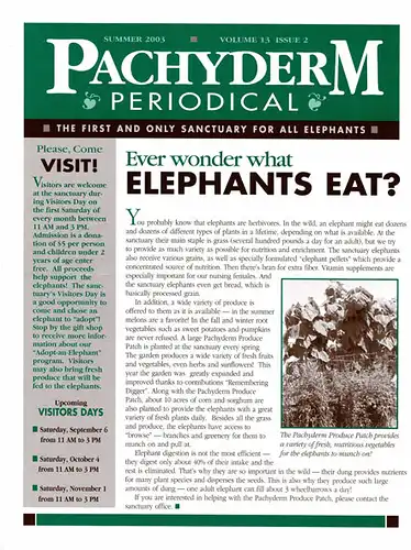 Pachyderm Periodical, Summer 2003 (Vol. 13, Iss. 2). 