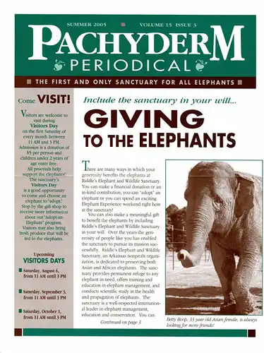Pachyderm Periodical, Summer 2005 (Vol. 15, Iss. 3). 
