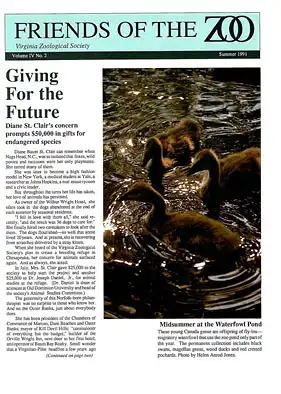 Friends of the Zoo (Virginia Zoo), Summer 1991. 