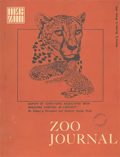 Zoo Journal Vol.2, No.3 -  Survey of conditions associated with breeding cheetah in captivity. 