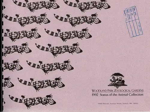 Status of the Animal Collection 1992. 