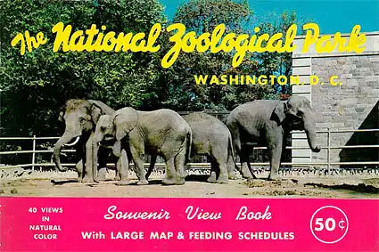 Souvenir View Book, with larg map & feeding schedules, 40 views in natural color. 