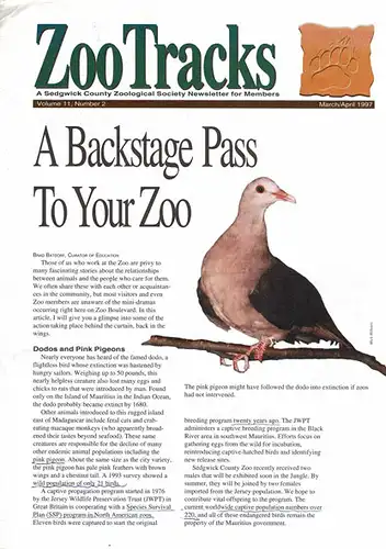 Zoo Tracks (Newsletter) Volume 11, No.2. 