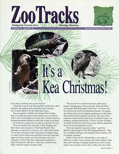 Zoo Tracks (Newsletter) Volume 11, No.6. 
