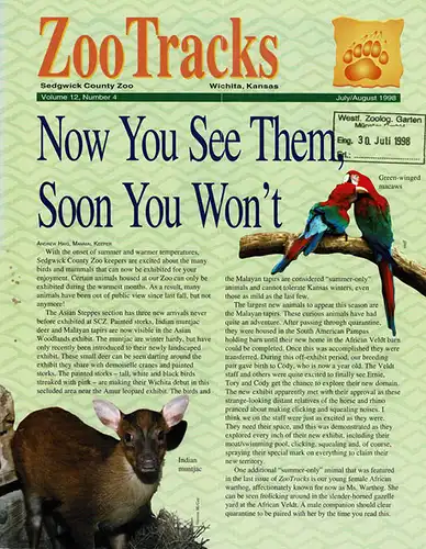 Zoo Tracks (Newsletter) Volume 12, No.4. 