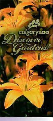 Informationsfaltblatt "Discover the Gardens". 