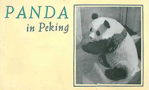 Panda in Peking, Heft mit 12 Postkarten mit Pandafotos (12 Postcards with pictures of Giant Pandas from Beijing, 1958). 