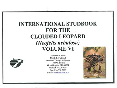 Int. Studook for the Clouded Leopard (Neofelis nebulosa), Volume 6. 