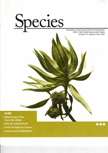 Species 37 (Newsletter of the Species Survival Comission IUCN). 