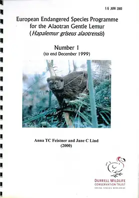 Alaotran Gentle Lemur: European Endangered Species Programme. No. 1/ 1999. 