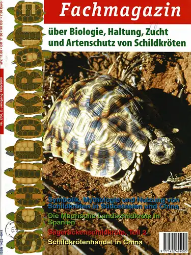 Schildkr?te. Fachmagazin ?ber Biologie, Haltung, Zucht und Artenschutz von Schildkr?ten 2. Jg. (1999/2000), Heft 2. 