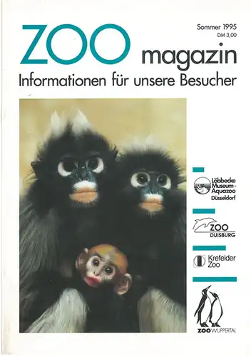 ZOOmagazin NRW Sommer 1995 (Themen u. a.: künstliche Vermehrung von Korallen im Zoo Düsseldorf, Koalas im Zoo Duisburg, Kolibris in der Freiflughalle des Wuppertaler Zoos). 