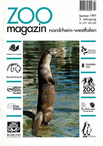 ZOOmagazin NRW Sommer 1997 (Themen u.a: Afrikanische Antilopen im Krefelder Zoo, Das Tropenhaus im Allwetterzoo Münster, Hyazintharas im Dortmunder Zoo). 