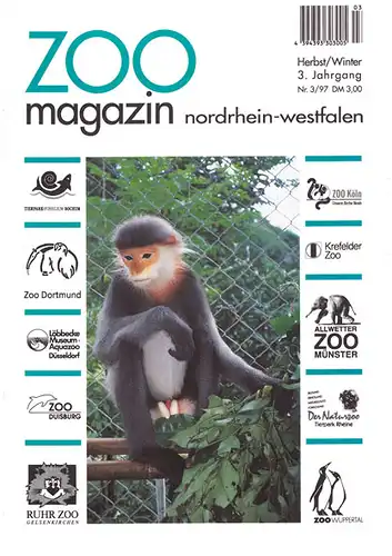ZOOmagazin NRW Herbst/ Winter 1997 (Themen u. a.: Drachenköpfe, Vieraugen und Wandelnde Blätter im Allwetterzoo, Dscheladas im Zoo Rheine, Hummeln im Zoo Bochum, Tamanduas im.. 