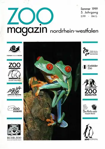 ZOOmagazin NRW Sommer 1999 (Themen u.a.: Hirsche im zoologischen Garten Wuppertal, Geburt und Tod eines Elefantenkalbes im Allwetterzoo in Münster, Spaziergang durch den Bochumer Tierpark). 