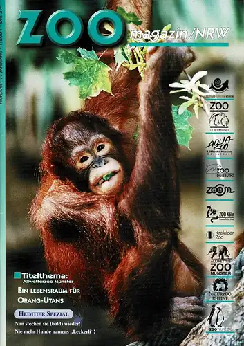 ZOOmagazin NRW Frühjahr 2001 (Themen u. a.: Lebensraum für Orang-Utans in Münster, Tierportraits aus dem Zoo Wuppertal, Kletternde Känguruhs in Duisburg). 