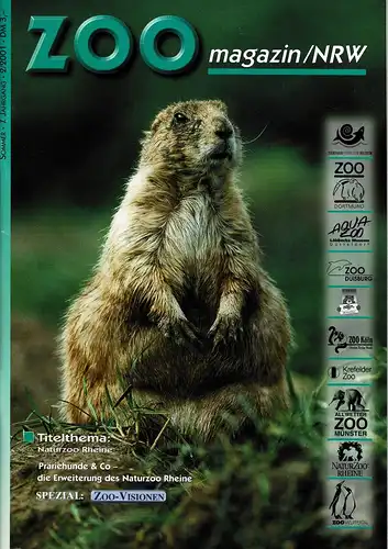 ZOOmagazin NRW Sommer 2001 (Themen u. a.: Die Erweiterung des Naturzoos in Rheine, Riesenschildkröten im Zoo Duisburg,Tierskizzen aus dem Krefelder Zoo). 