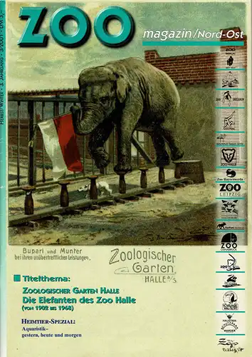 ZOOmagazin Nord-Ost Herbst/ Winter 2001 (Themen u. a.: Elefanten im Zoo Halle, Zwergflusspferde im Zoo Hoyerswerda, Infrarotthermographie bei Zoo - und Wildtieren, Tiger und Schneeleoparden...