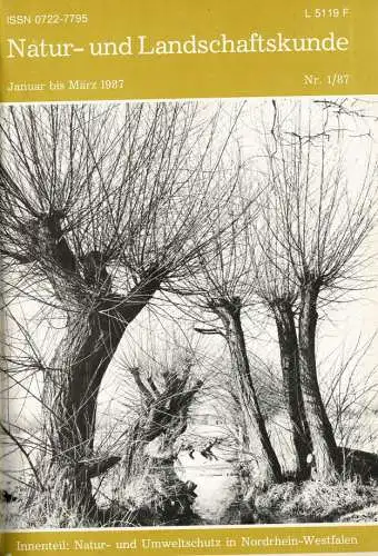 Natur- und Landschaftskunde in Westfalen Jahrgang 1987. 