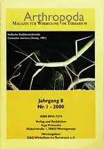 Arthropoda. Magazin für Wirbellose im Terrarium. 8. Jg. (2000) Heft 1. 