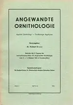 Angewandte Ornithologie. Band 1, Heft 3-4, 1963. 
