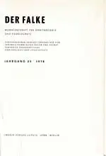 Der Falke. Monatsschrift für Ornithologie und Vivarienkunde. Jahrgang 25, 1978 (alle 12 Hefte sind schön gebunden). 