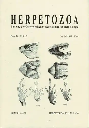 Herpetozoa Band 16, Heft 1/2. 