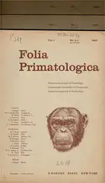 Folia Primatologica - Volume 1, No. 1, 2, 3-4.  Contents for example: Social Units of Free-Living Populations of Hamydras Baboons. 