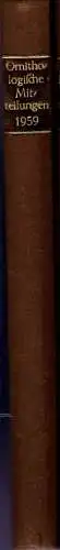 Ornithologische Mitteilungen. 11. Jahrgang 1959. Komplett gebunden. 