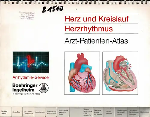 Arzt - Patienten - Atlas: Herz und Kreislauf, Herzrhytmus. (Arrhytmie-Service). 